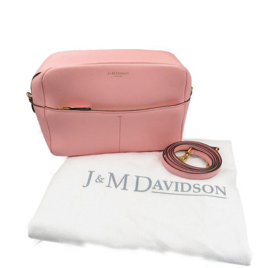 J&M Davidson Shoulder Bag leather pink Women Used Authentic