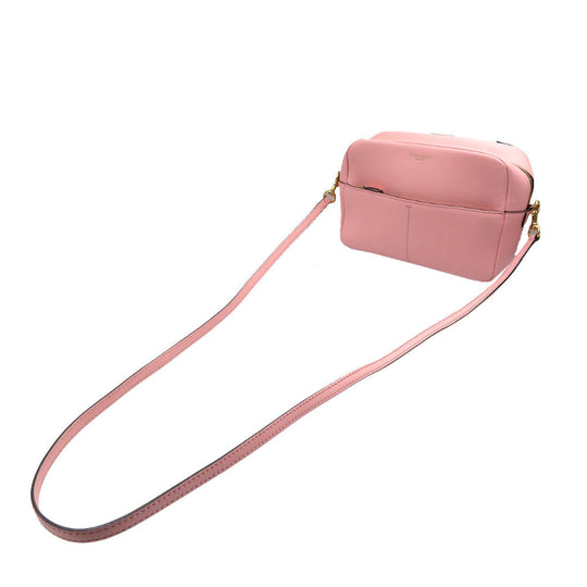 J&M Davidson Shoulder Bag leather pink Women Used Authentic