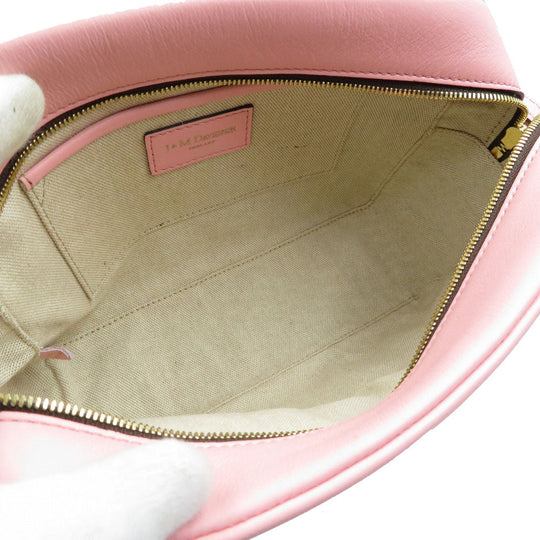 J&M Davidson Shoulder Bag leather pink Women Used Authentic