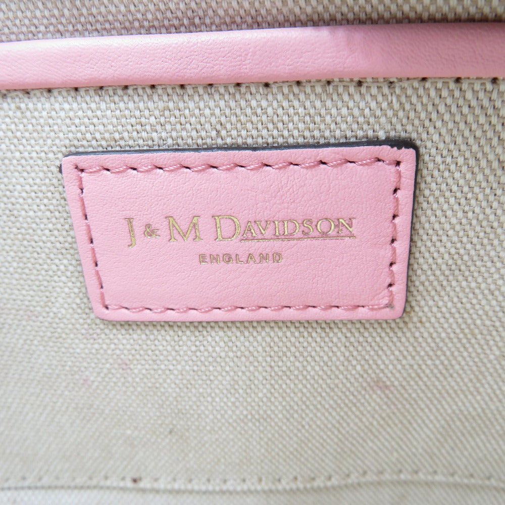 J&M Davidson Shoulder Bag leather pink Women Used Authentic