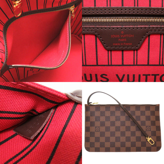 LOUIS VUITTON Tote Bag N41358 Damier canvas Slys Damier New Neverfull MM Women Used Authentic