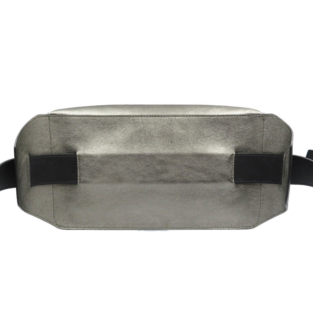 JIMMY CHOO Sling bag leather Metallic gray mens Used Authentic