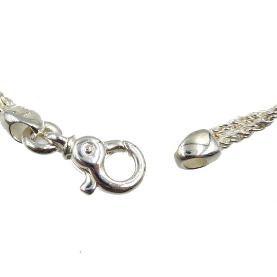 TIFFANY&Co. bracelet Silver925, K18 Gold Silver Double Heart Rope Chain Women Used Authentic