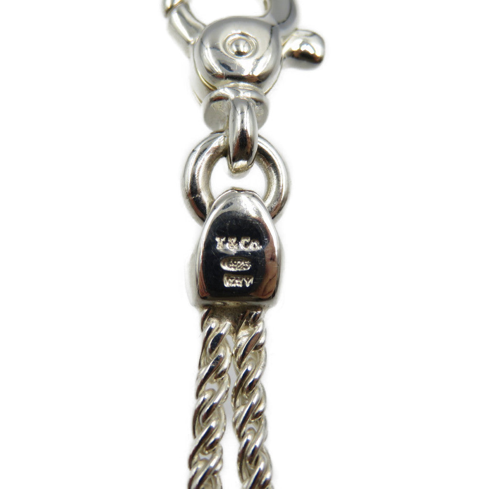 TIFFANY&Co. bracelet Silver925, K18 Gold Silver Double Heart Rope Chain Women Used Authentic