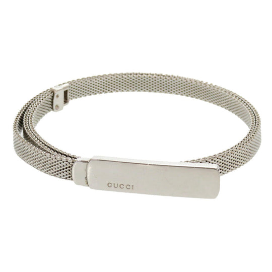 GUCCI belt metal Silver plate Women Used Authentic