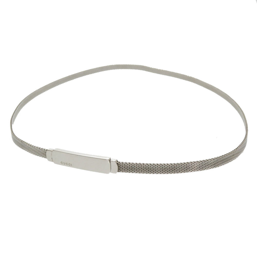 GUCCI belt metal Silver plate Women Used Authentic