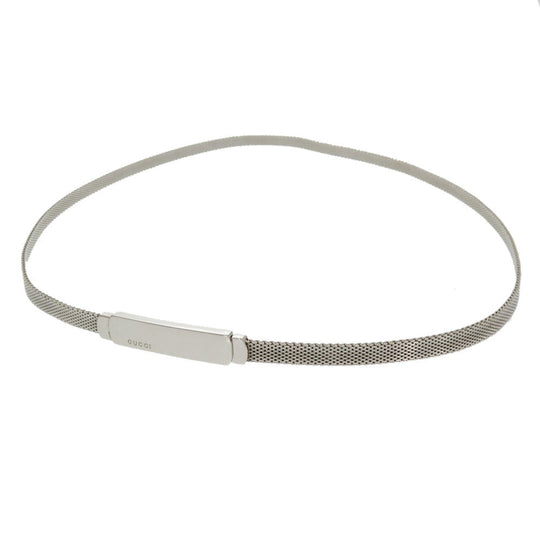 GUCCI belt metal Silver plate Women Used Authentic