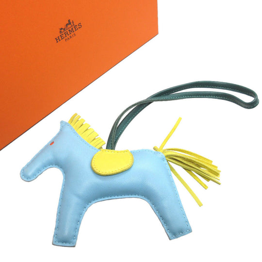HERMES key ring leather Celeste Bag charm Rodeo Charm MM Women Used Authentic