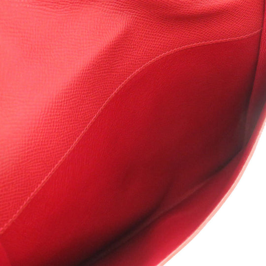 HERMES Clutch bag Courchevel Red vintage mens Used Authentic