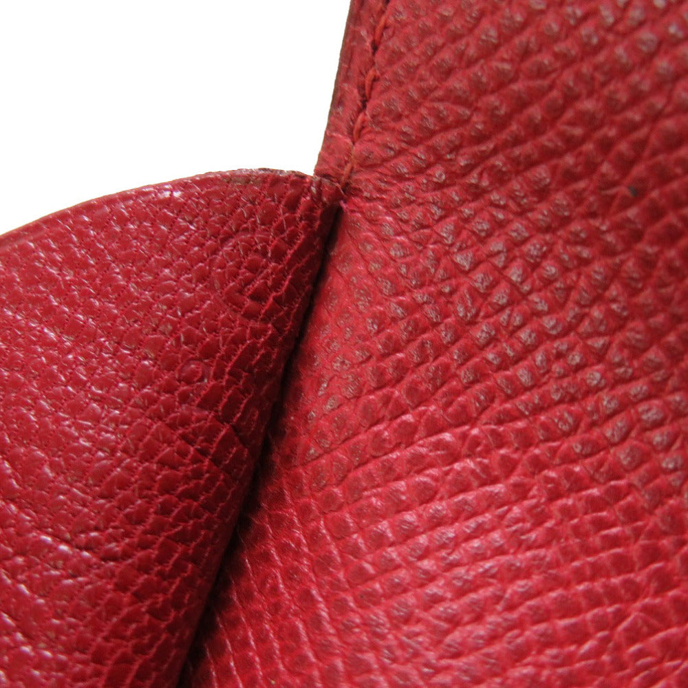 HERMES Clutch bag Courchevel Red vintage mens Used Authentic