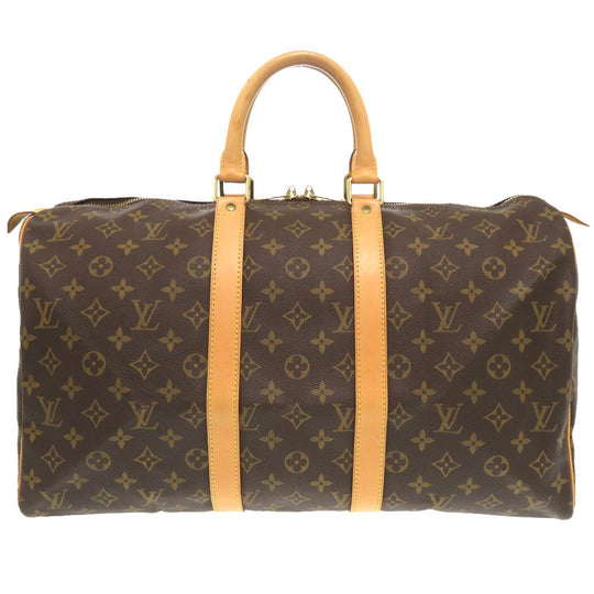 LOUIS VUITTON Boston Duffel bag M41428 Monogram canvas Brown Monogram Keepall 45 mens Used Authentic