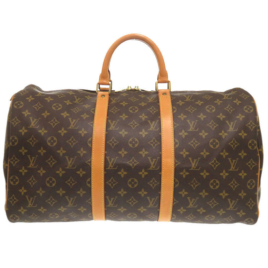 LOUIS VUITTON Boston Duffel bag M41426 Monogram canvas Brown Monogram Keepall 50 mens Used Authentic