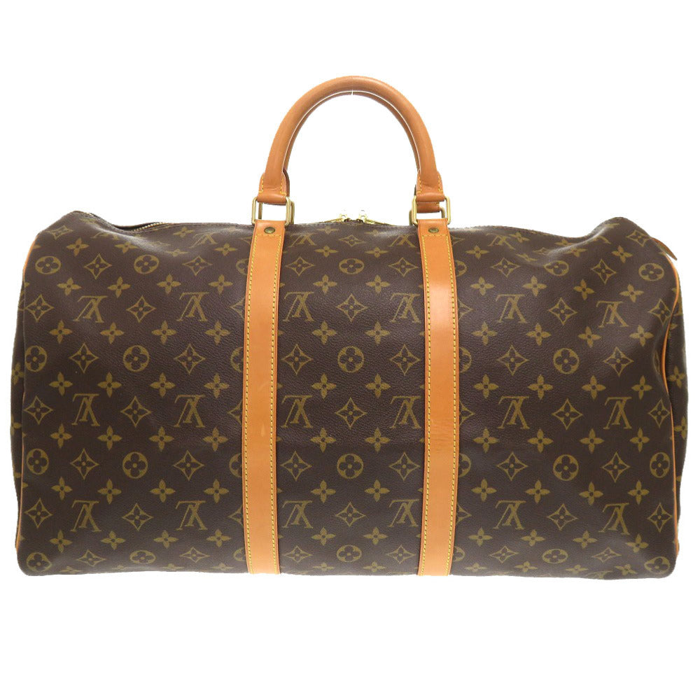 LOUIS VUITTON Boston Duffel bag M41426 Monogram canvas Brown Monogram Keepall 50 mens Used Authentic