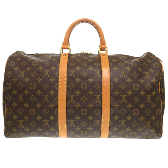 LOUIS VUITTON Boston Duffel bag M41426 Monogram canvas Brown Monogram Keepall 50 mens Used Authentic