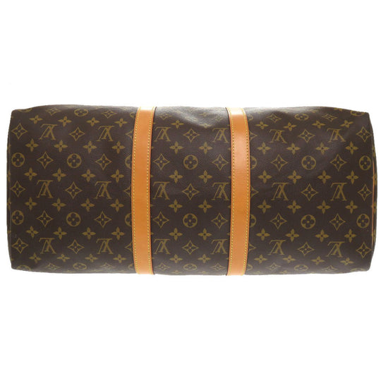 LOUIS VUITTON Boston Duffel bag M41426 Monogram canvas Brown Monogram Keepall 50 mens Used Authentic