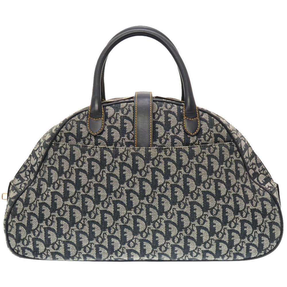 Christian Dior Boston Duffel bag canvas Navy Double saddle Boston Duffel bag Women Used Authentic