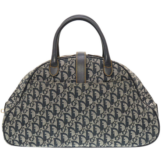Christian Dior Boston Duffel bag canvas Navy Double saddle Boston Duffel bag Women Used Authentic