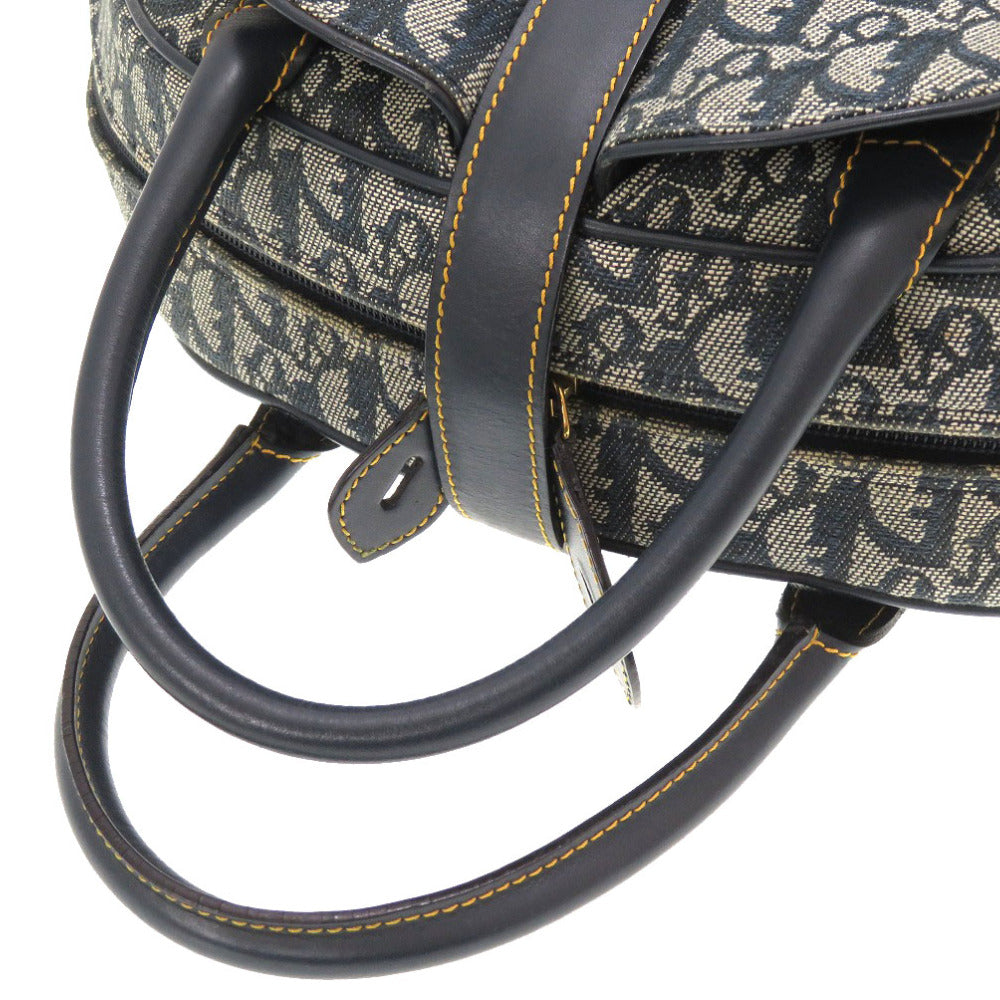 Christian Dior Boston Duffel bag canvas Navy Double saddle Boston Duffel bag Women Used Authentic