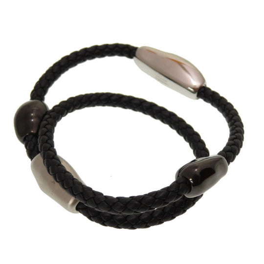 HERMES bracelet Vaux Swift black Wave Double Tour Double Tour Women Used Authentic