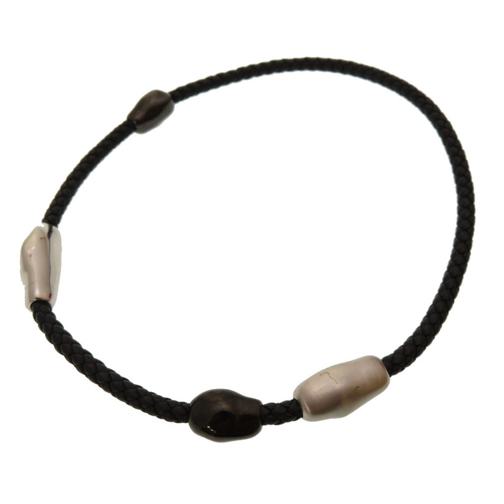 HERMES bracelet Vaux Swift black Wave Double Tour Double Tour Women Used Authentic