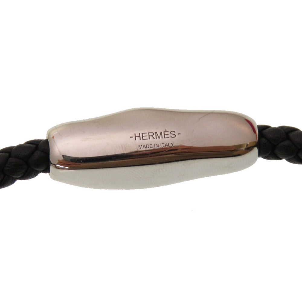 HERMES bracelet Vaux Swift black Wave Double Tour Double Tour Women Used Authentic