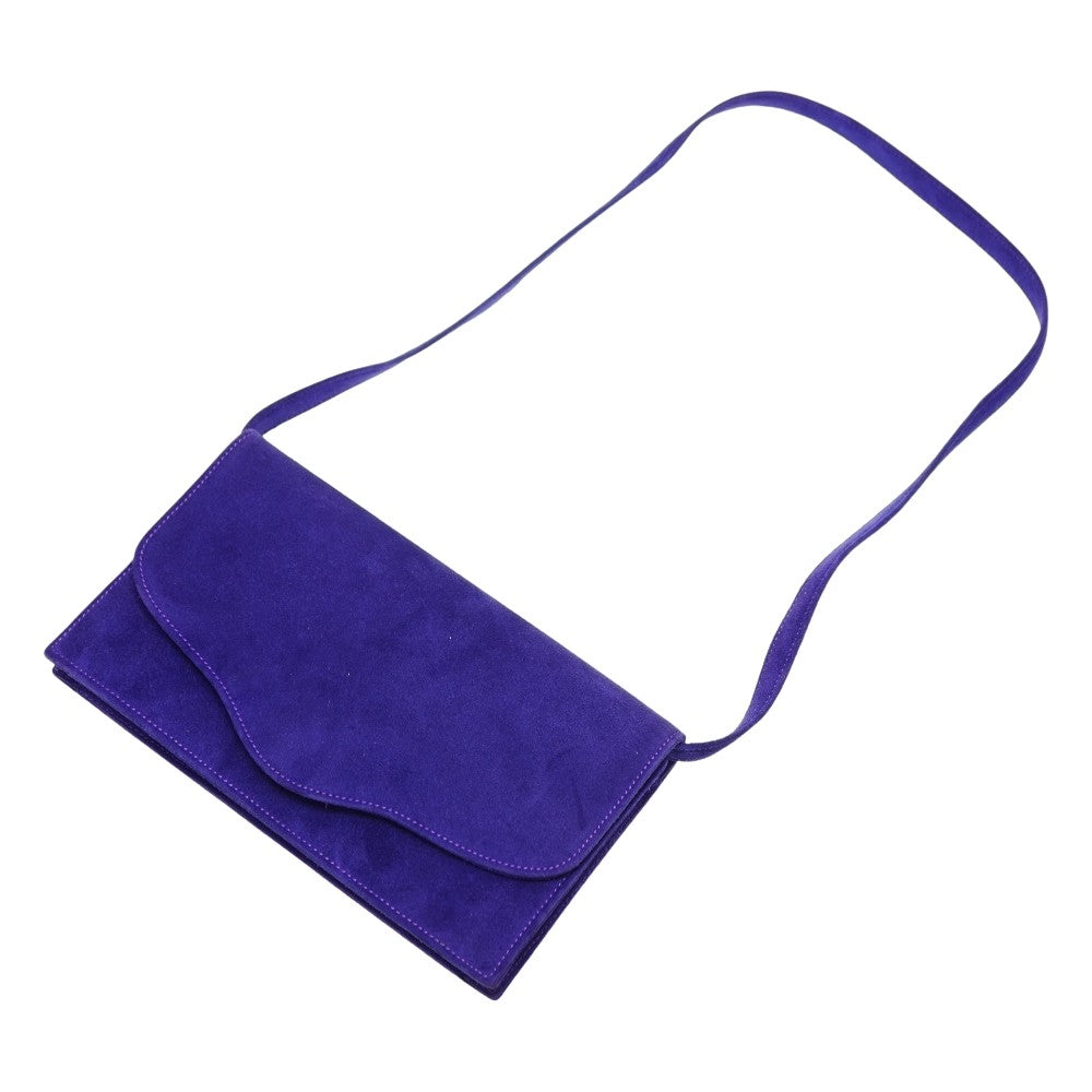 HERMES Shoulder Bag Doblis purple vintage Shoulder Clutch Bag Women Used Authentic