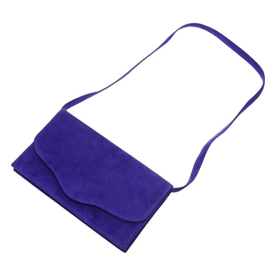 HERMES Shoulder Bag Doblis purple vintage Shoulder Clutch Bag Women Used Authentic