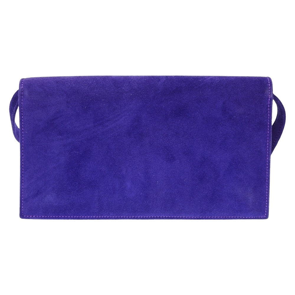 HERMES Shoulder Bag Doblis purple vintage Shoulder Clutch Bag Women Used Authentic
