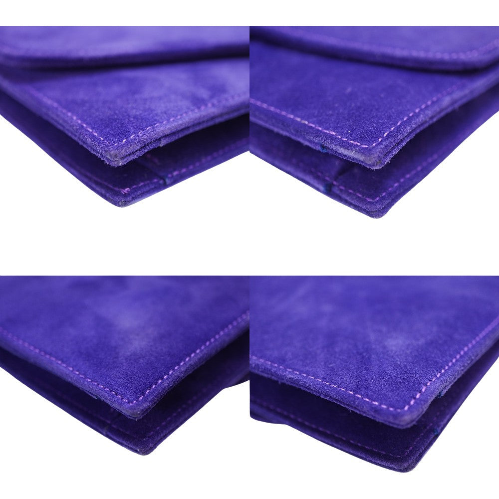 HERMES Shoulder Bag Doblis purple vintage Shoulder Clutch Bag Women Used Authentic