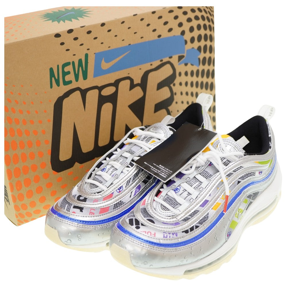 NIKE sneakers DD5480-902 Synthetic leather multicolor Air Max 97 SE Swoosh Mart mens 42.5 Used Authentic