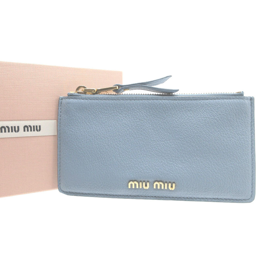 MIUMIU Card Case 5MB006 leather Astrare Women Used Authentic