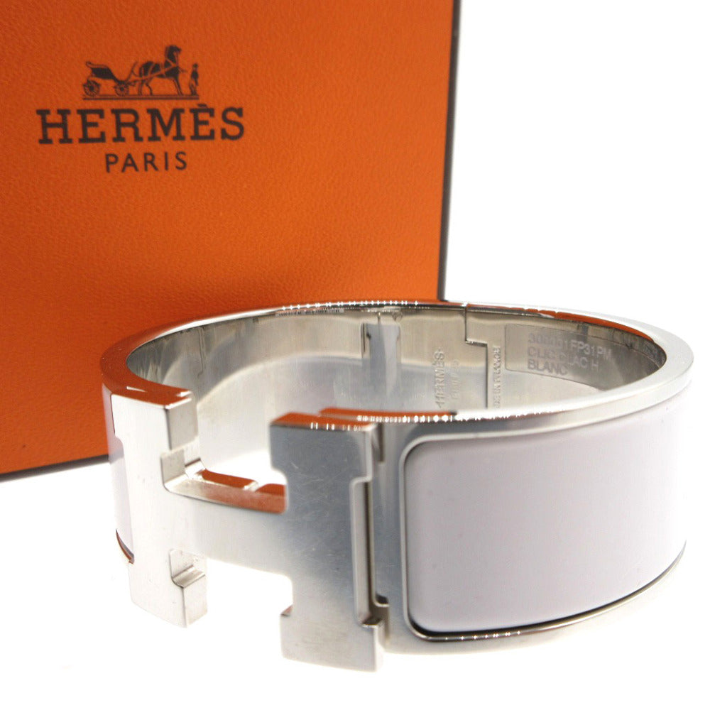 HERMES bracelet metal Silver clicclacPM
