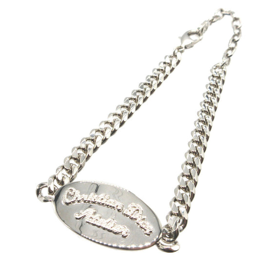 Christian Dior bracelet metal Silver Plate type Chain Atelier logo unisex(Unisex) Used Authentic