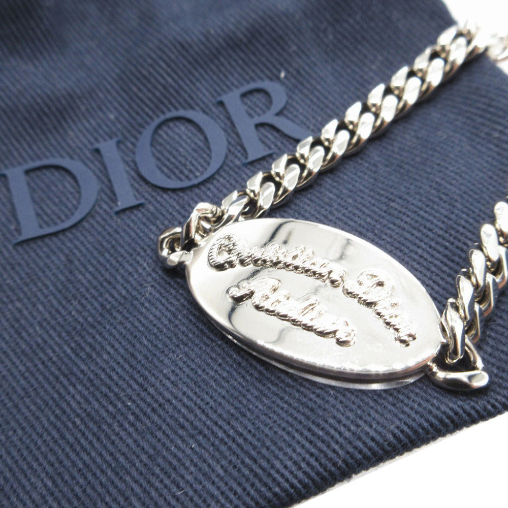 Christian Dior bracelet metal Silver Plate type Chain Atelier logo unisex(Unisex) Used Authentic