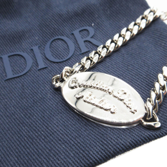 Christian Dior bracelet metal Silver Plate type Chain Atelier logo unisex(Unisex) Used Authentic