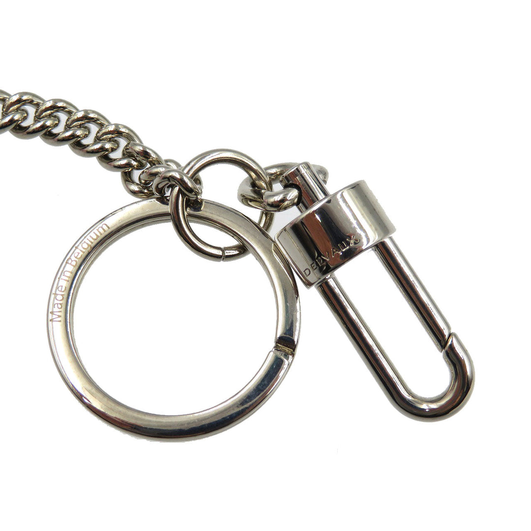 DELVAUX key ring Calfskin pink Brillon Women Used Authentic