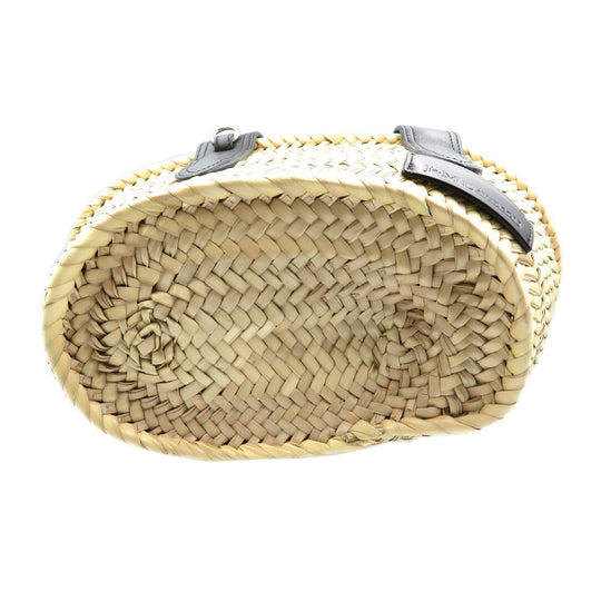 J&M Davidson Handbag PLSC/P221 Raffia, Leather beige Women Used Authentic