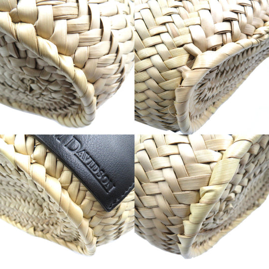 J&M Davidson Handbag PLSC/P221 Raffia, Leather beige Women Used Authentic