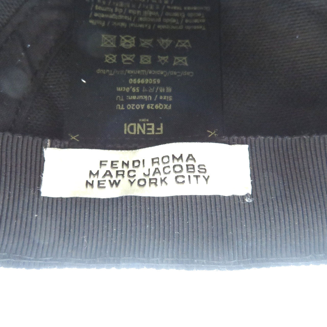 FENDI Other hats FXQ0929 AO2O F0QA1 cotton black Fendi x Marc Jacobs mens 59cm Used Authentic