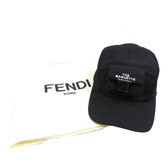 FENDI Other hats FXQ0929 AO2O F0QA1 cotton black Fendi x Marc Jacobs mens 59cm Used Authentic
