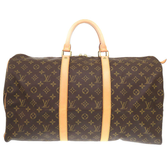 LOUIS VUITTON Boston Duffel bag M41426 Monogram canvas Brown Monogram Keepall 50 mens Used Authentic