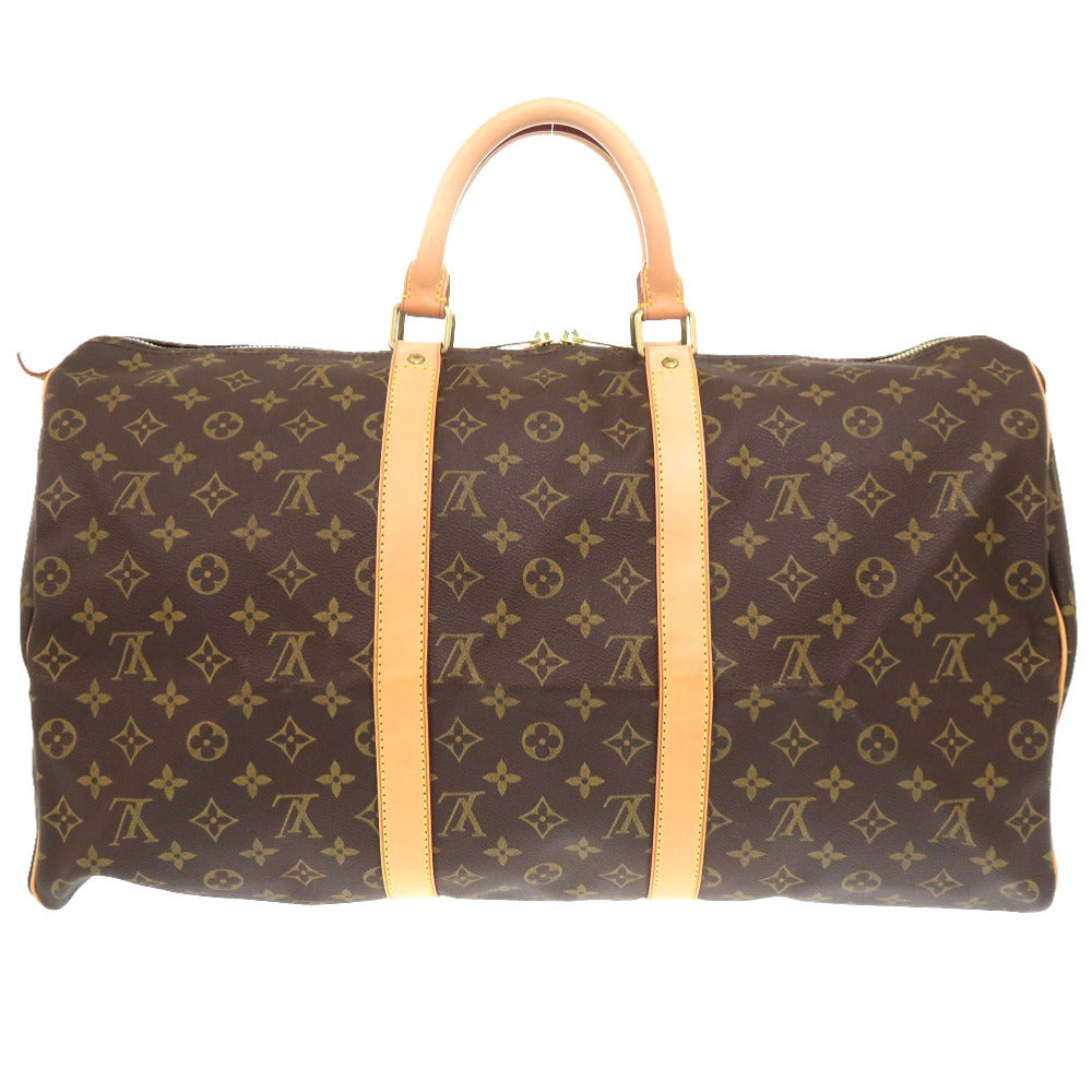 LOUIS VUITTON Boston Duffel bag M41426 Monogram canvas Brown Monogram Keepall 50 mens Used Authentic