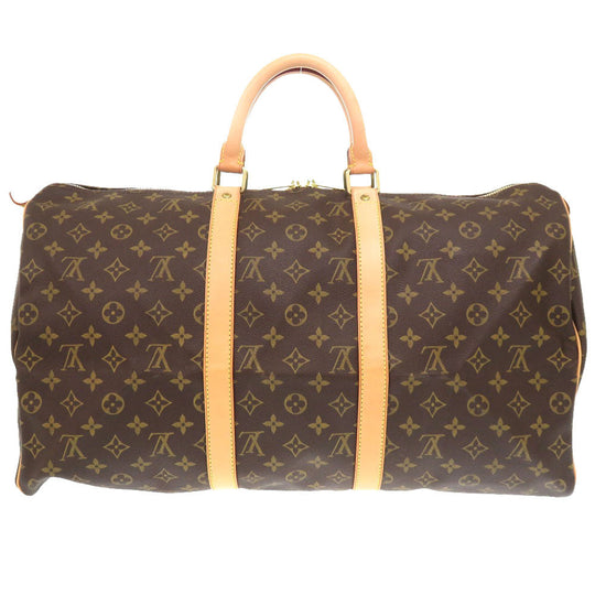 LOUIS VUITTON Boston Duffel bag M41426 Monogram canvas Brown Monogram Keepall 50 mens Used Authentic