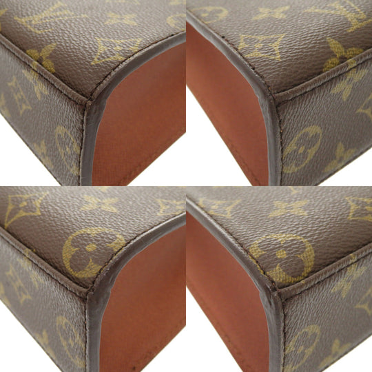 LOUIS VUITTON Handbag M51379 Monogram canvas Brown Monogram Malesherbes Women Used Authentic