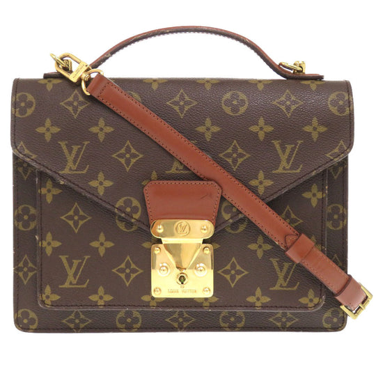 LOUIS VUITTON Handbag M51185 Monogram canvas Brown Monogram Monceau mens(Unisex) Used Authentic