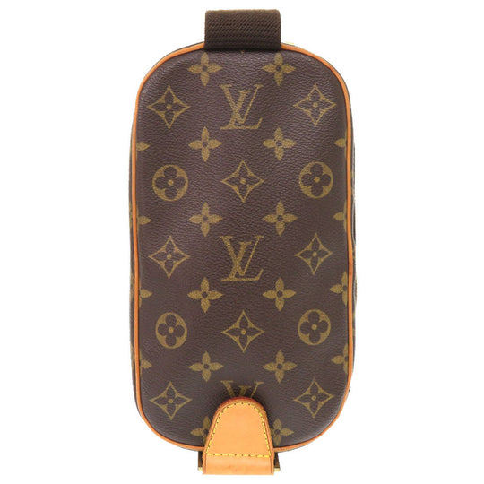 LOUIS VUITTON Sling bag M51870 Monogram canvas Brown Monogram Pochette Gange mens Used Authentic