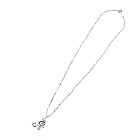 MIKIMOTO Necklace Silver, pearl Silver Women Used Authentic