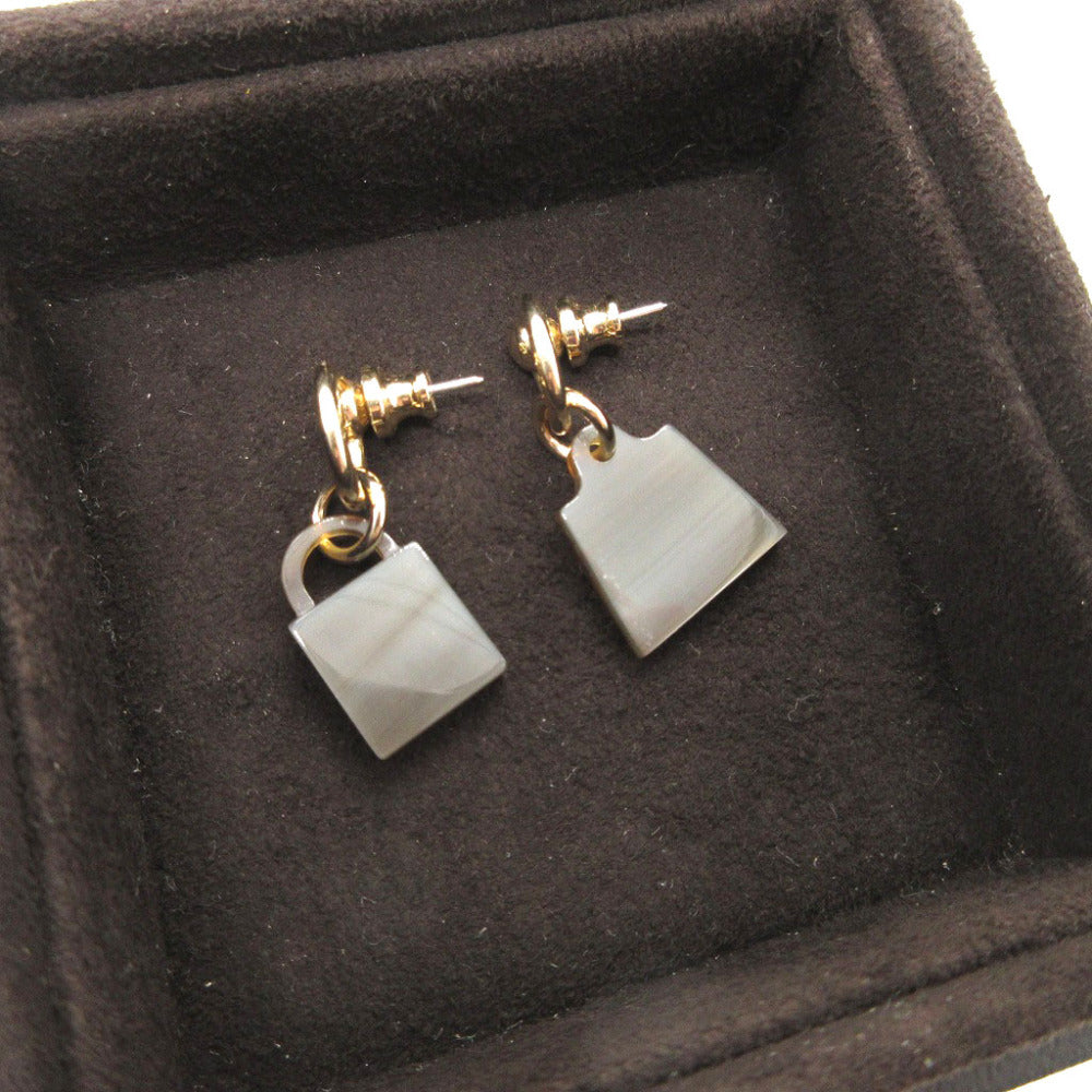 HERMES Pierce Buffalo Horn, Metal Brown Kelly cadena Amulet Marokinier Women Used Authentic