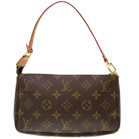 LOUIS VUITTON Pouch M51980 Monogram canvas Brown Monogram Pochette Accessories Women Used Authentic