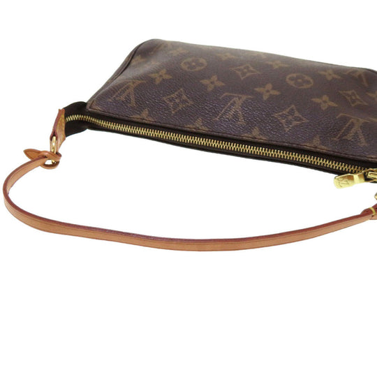 LOUIS VUITTON Pouch M51980 Monogram canvas Brown Monogram Pochette Accessories Women Used Authentic
